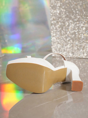 New Style One-Line Buckle Women's Super High Heel Shoes Women's