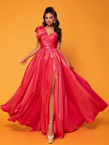 New Style Strapless Sexy And Unique Sleeve Design Evening Dress For Formal Occasions