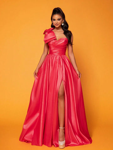 New Style Strapless Sexy And Unique Sleeve Design Evening Dress For Formal Occasions