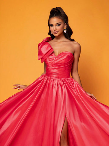 New Style Strapless Sexy And Unique Sleeve Design Evening Dress For Formal Occasions