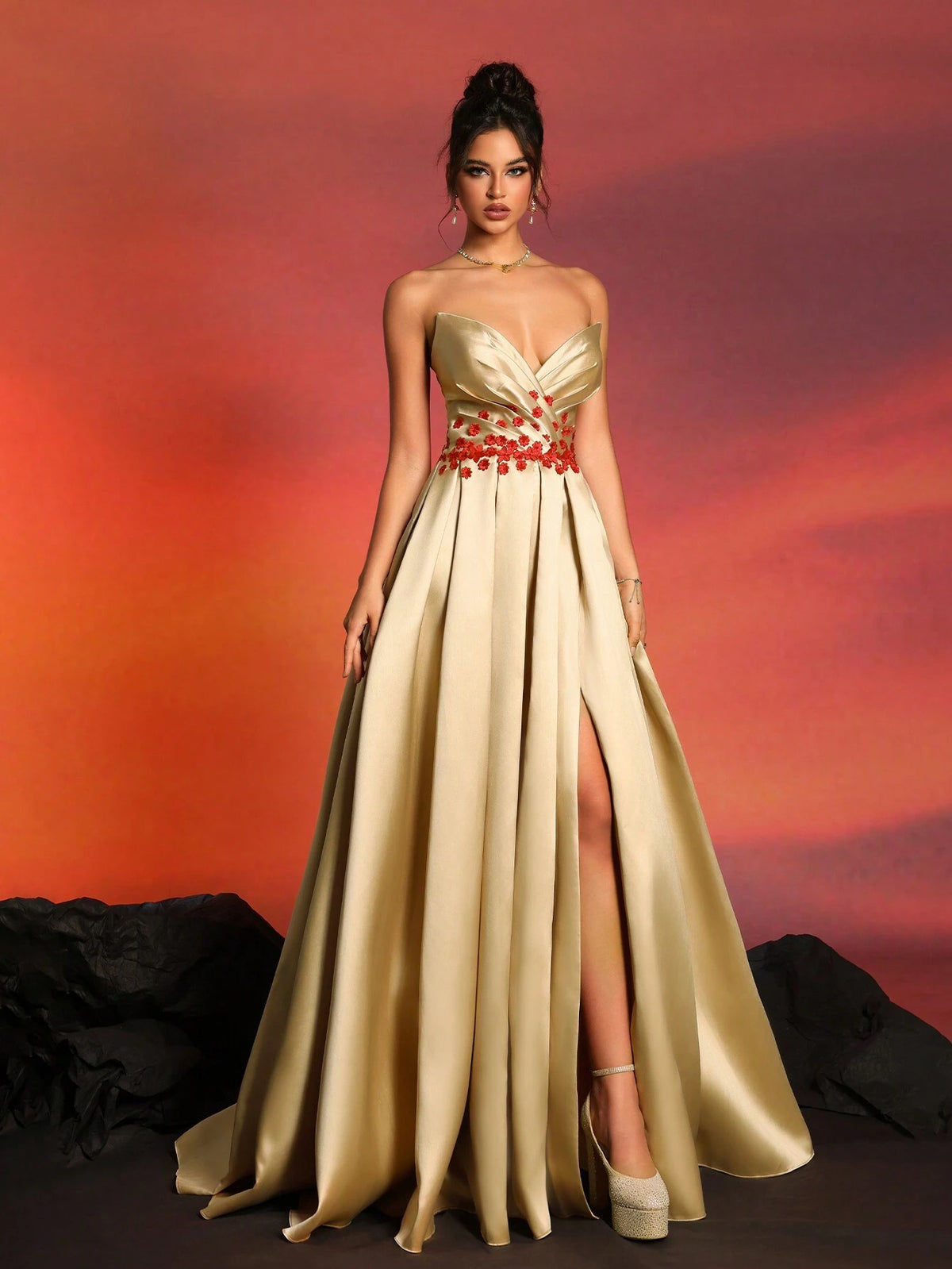 New Style Strapless Sexy & Elegant Evening Party Dress