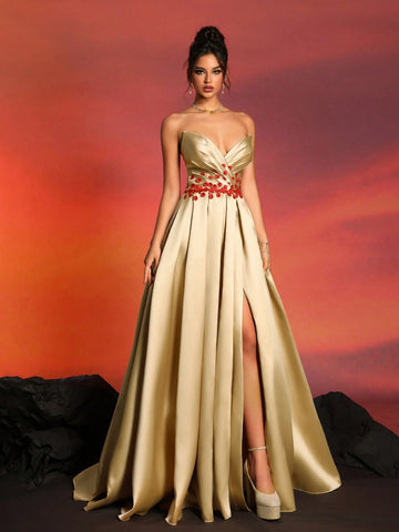 New Style Strapless Sexy & Elegant Evening Party Dress