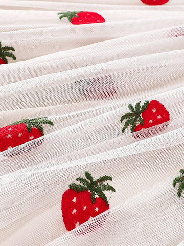 New Summer Cute Strawberry Print Baby Girls Dress