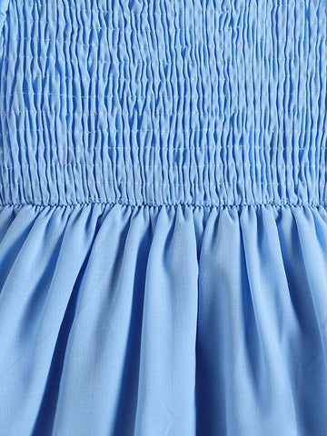 New Summer Sleeveless Dress For Girls With Burned Flowers And Bow