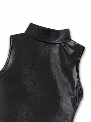 New Trendy Black Sleeveless Dress For Little Girls, Sibling Outfits Matching Outfits (2 Pieces Sold Separately)