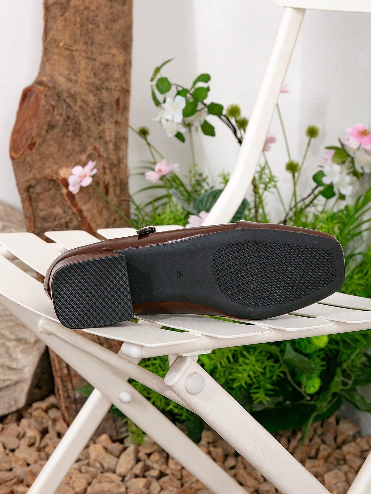 New Trendy Versatile Women's Round Toe Thick Heel Casual Pumps