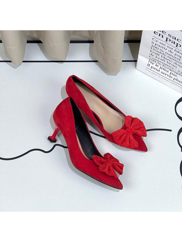 New Women Fashion Elegant Casual Lightweight Soft Sole Soft Fabric Bow Decor