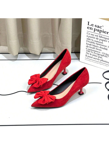 New Women Fashion Elegant Casual Lightweight Soft Sole Soft Fabric Bow Decor