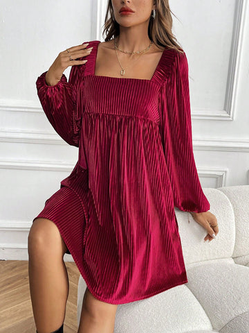 New Year/Christmas Style Long Sleeve Women's Dress
