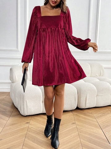 New Year/Christmas Style Long Sleeve Women's Dress