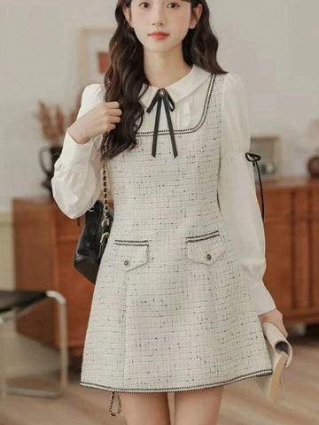 New Year/Valentine's Day Women Elegant Chic Party Long Sleeve Vintage Dress
