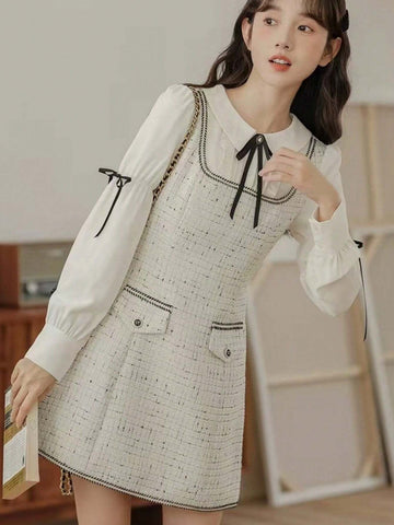 New Year/Valentine's Day Women Elegant Chic Party Long Sleeve Vintage Dress