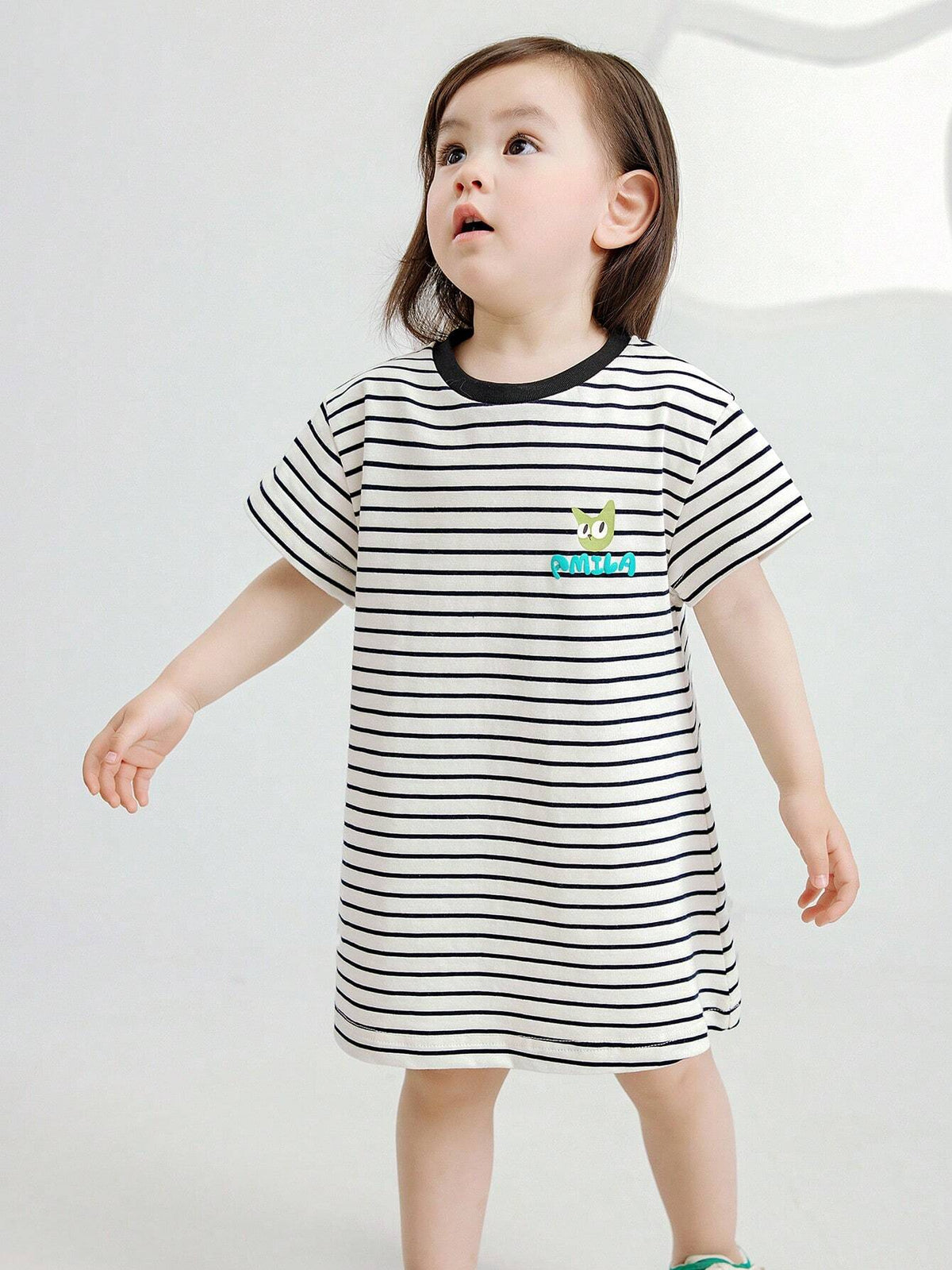 Girls" (Little) / 2024 Summer New Casual Striped Dress