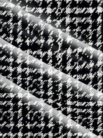 Casual Minimalist Tweed Plaid Print Elegant Ladies Blouse,