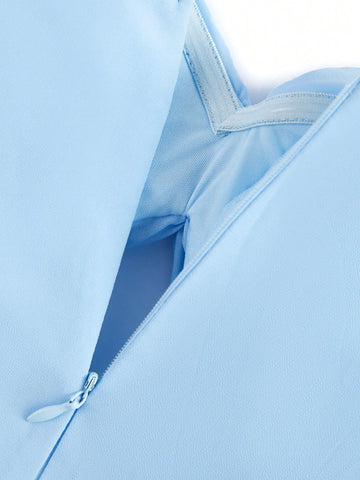 Off Shoulder Cut Out Split Thigh Chiffon Dress