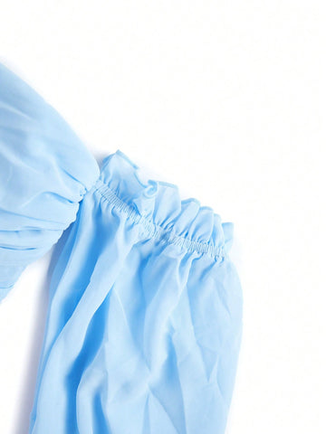 Off Shoulder Cut Out Split Thigh Chiffon Dress