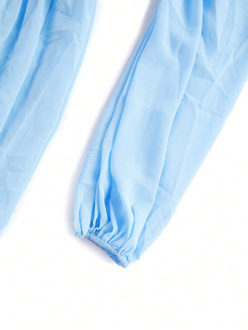 Off Shoulder Cut Out Split Thigh Chiffon Dress