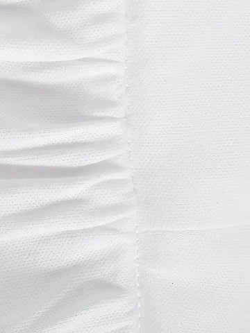 Off Shoulder Puff Sleeve Satin Wedding Dress Without Veil