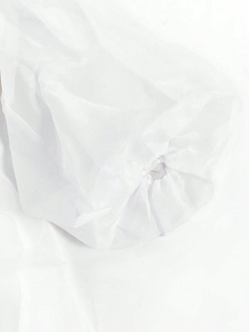 Off Shoulder Puff Sleeve Wedding Dress