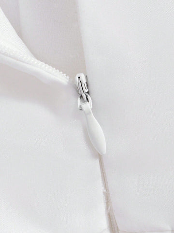 Off Shoulder Puff Sleeve Wedding Dress