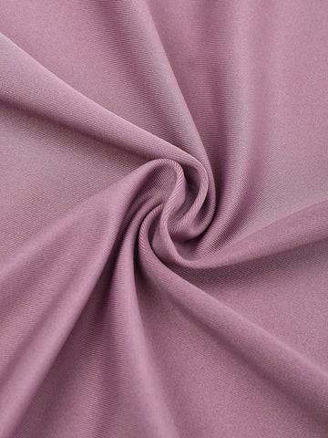 Off Shoulder Side Draped Wrap Hem Satin Formal Dress