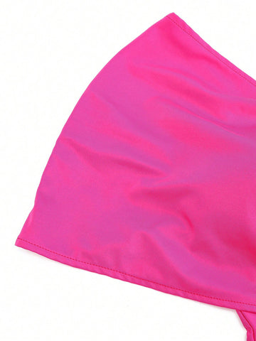 One Shoulder Ruched Split Thigh Formal Bridesmaid Dress