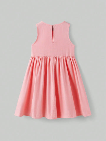 Ontre Loose Casual Ruffled Trim Young Girl Dress