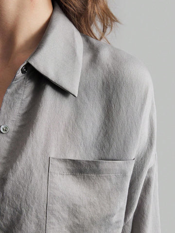 Oversized Minimalist Women's Blouse, Casual Shirt