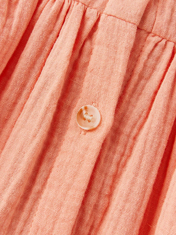 Young Girl Loose Casual Ruffle Collar Dress