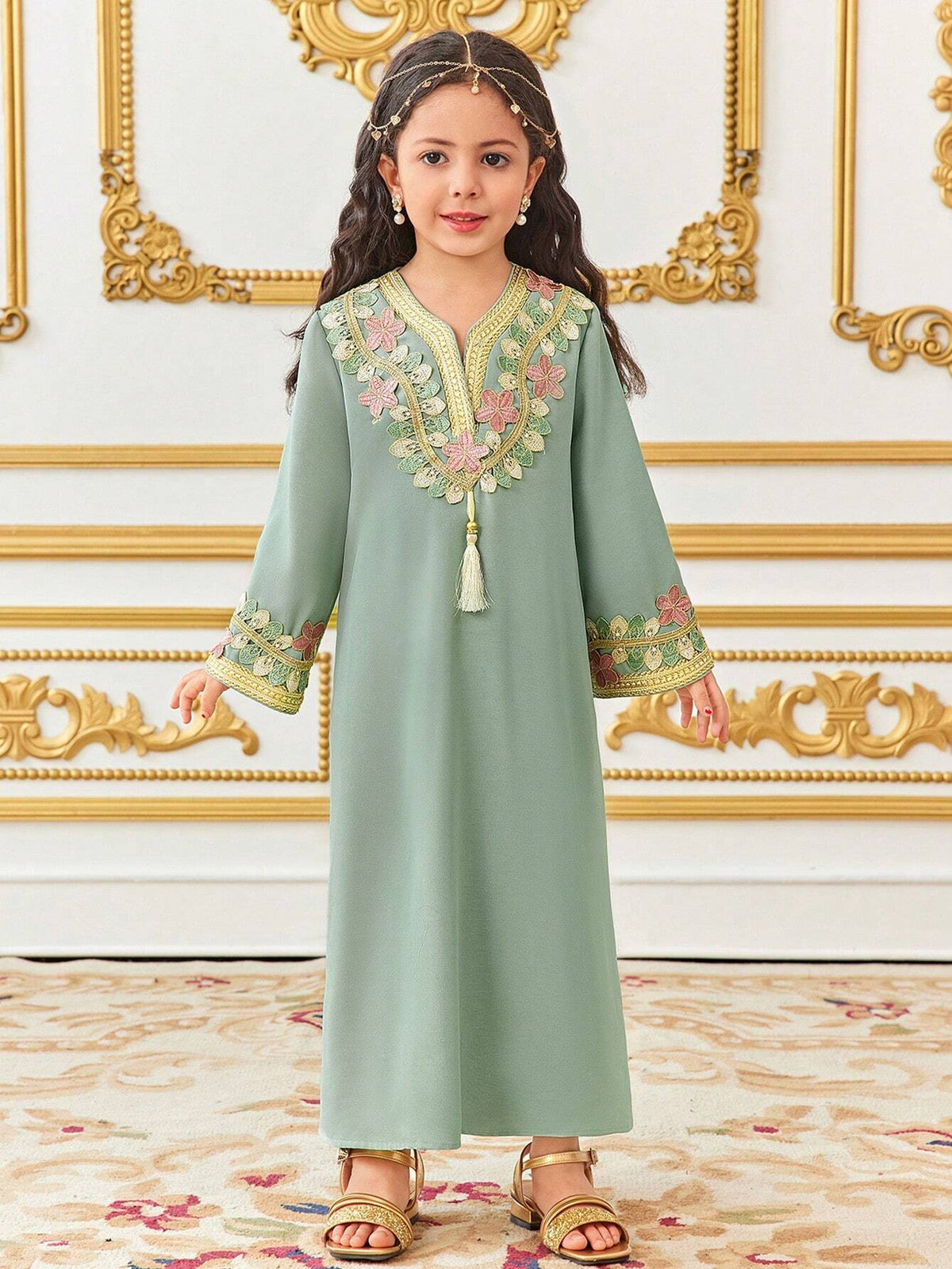 Oversized Casual Long Tassel Sash Belted Dress