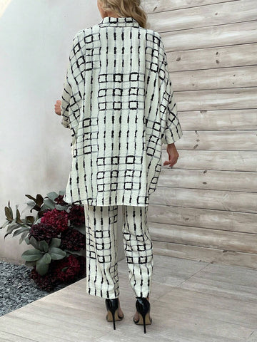 Oversized Printed Matching Sets Women Longewear For Travel