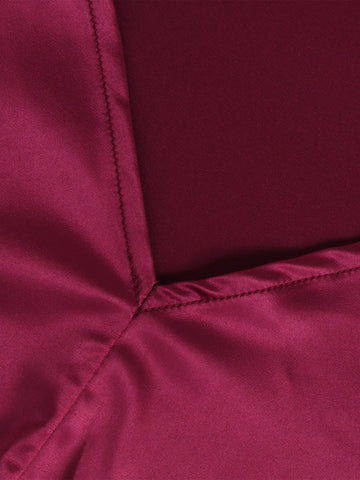 PARTHEA Crisscross Backless Mermaid Hem Satin Bridesmaid Dress