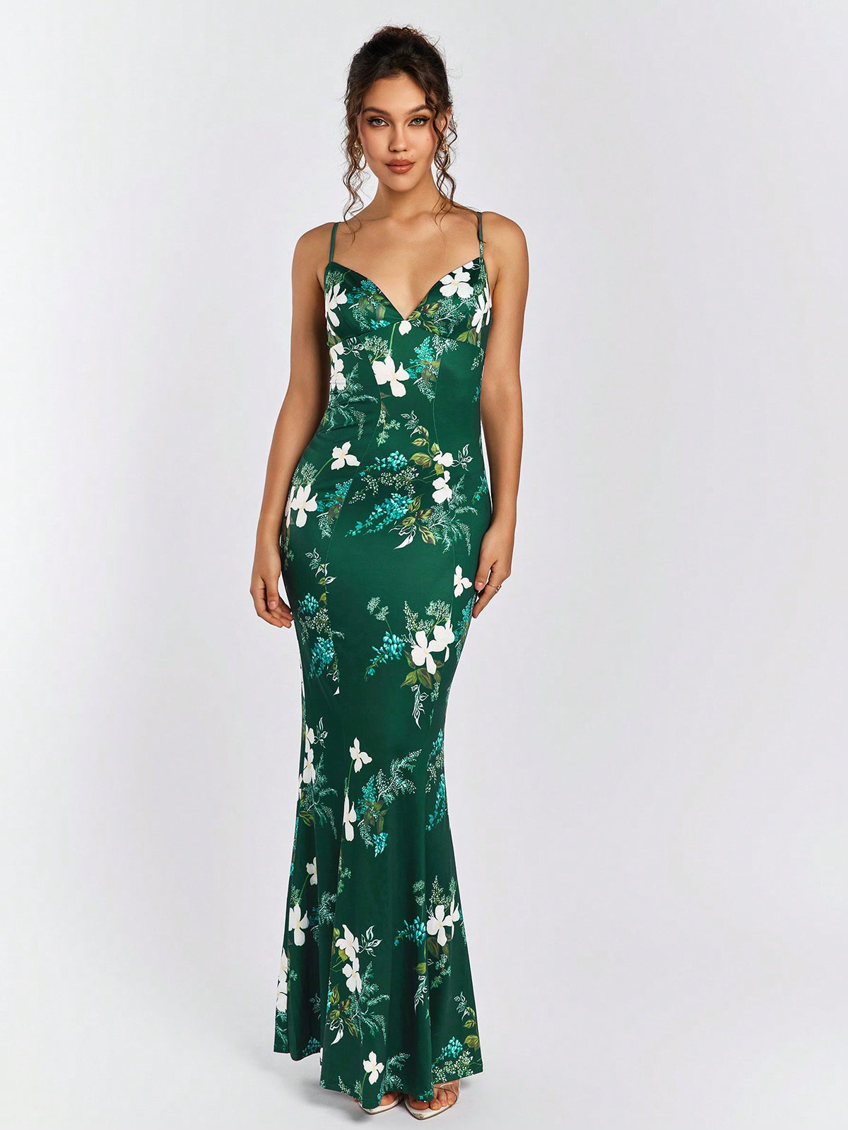 PARTHEA V-Neck Floral Print Cami Dress