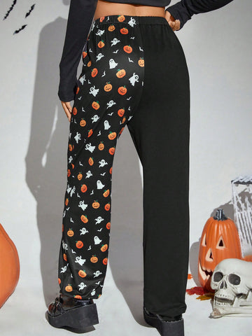 PUNK Halloween Print Jogger Pants