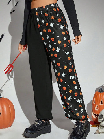 PUNK Halloween Print Jogger Pants