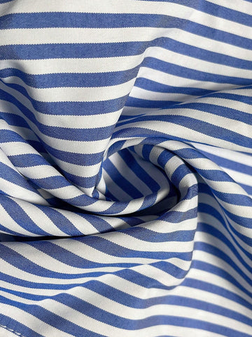 Women's Striped Ruffle Cuff Button-Up Shirt