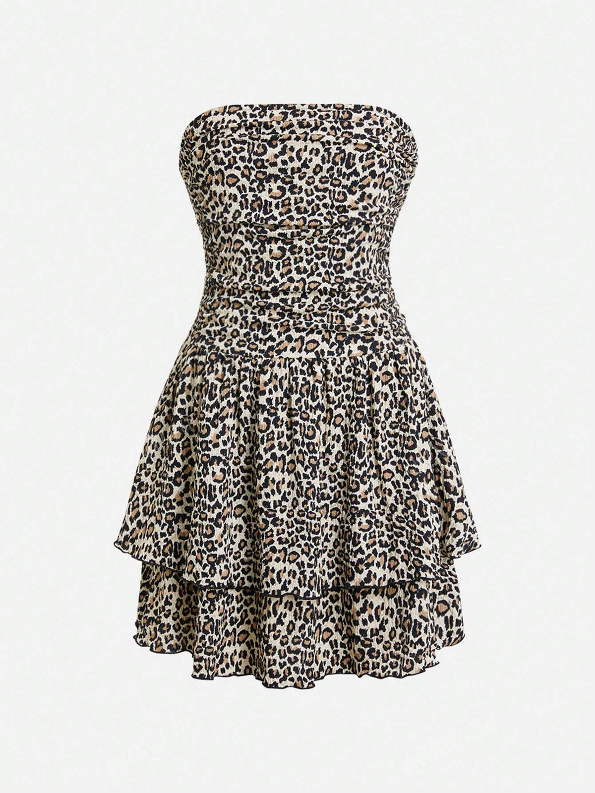 Personality Sweet & Stylish American Leopard Print Tube Dress
