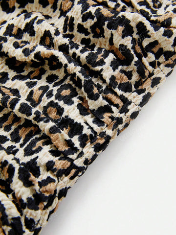 Personality Sweet & Stylish American Leopard Print Tube Dress