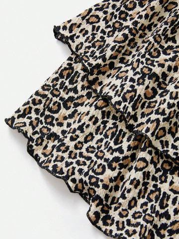 Personality Sweet & Stylish American Leopard Print Tube Dress
