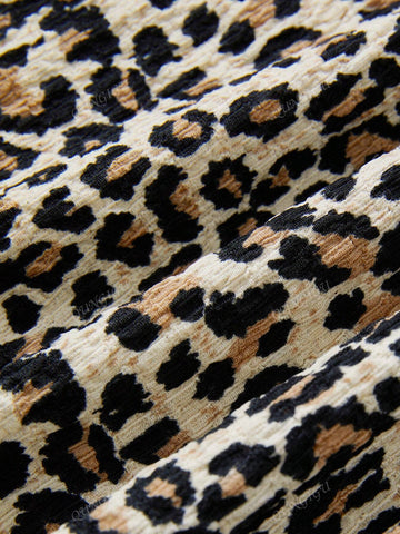 Personality Sweet & Stylish American Leopard Print Tube Dress