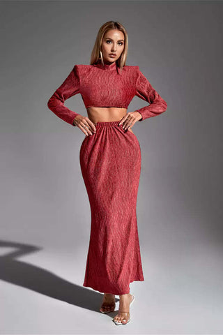 Phoebe Brick Red Chain Set