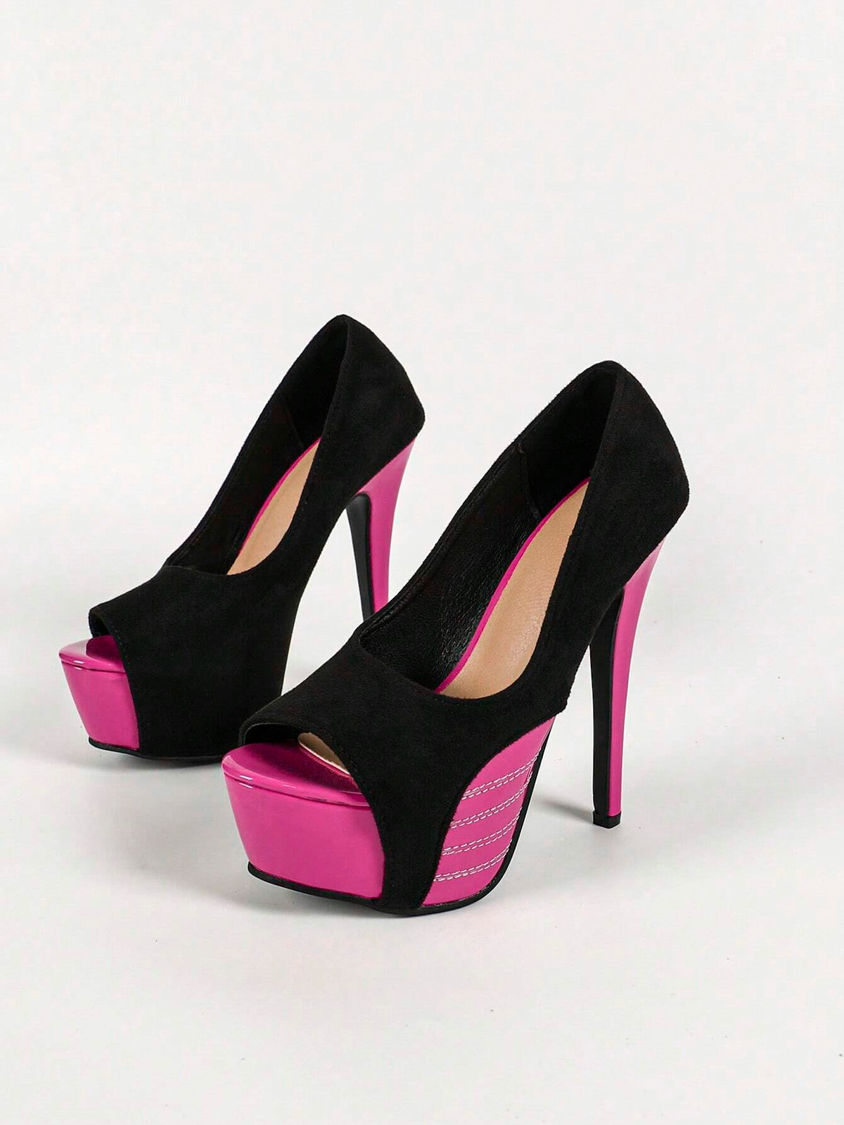 Platform Peep-Toe High Heel Women Shoes, Waterproof