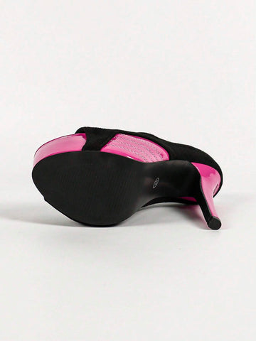 Platform Peep-Toe High Heel Women Shoes, Waterproof