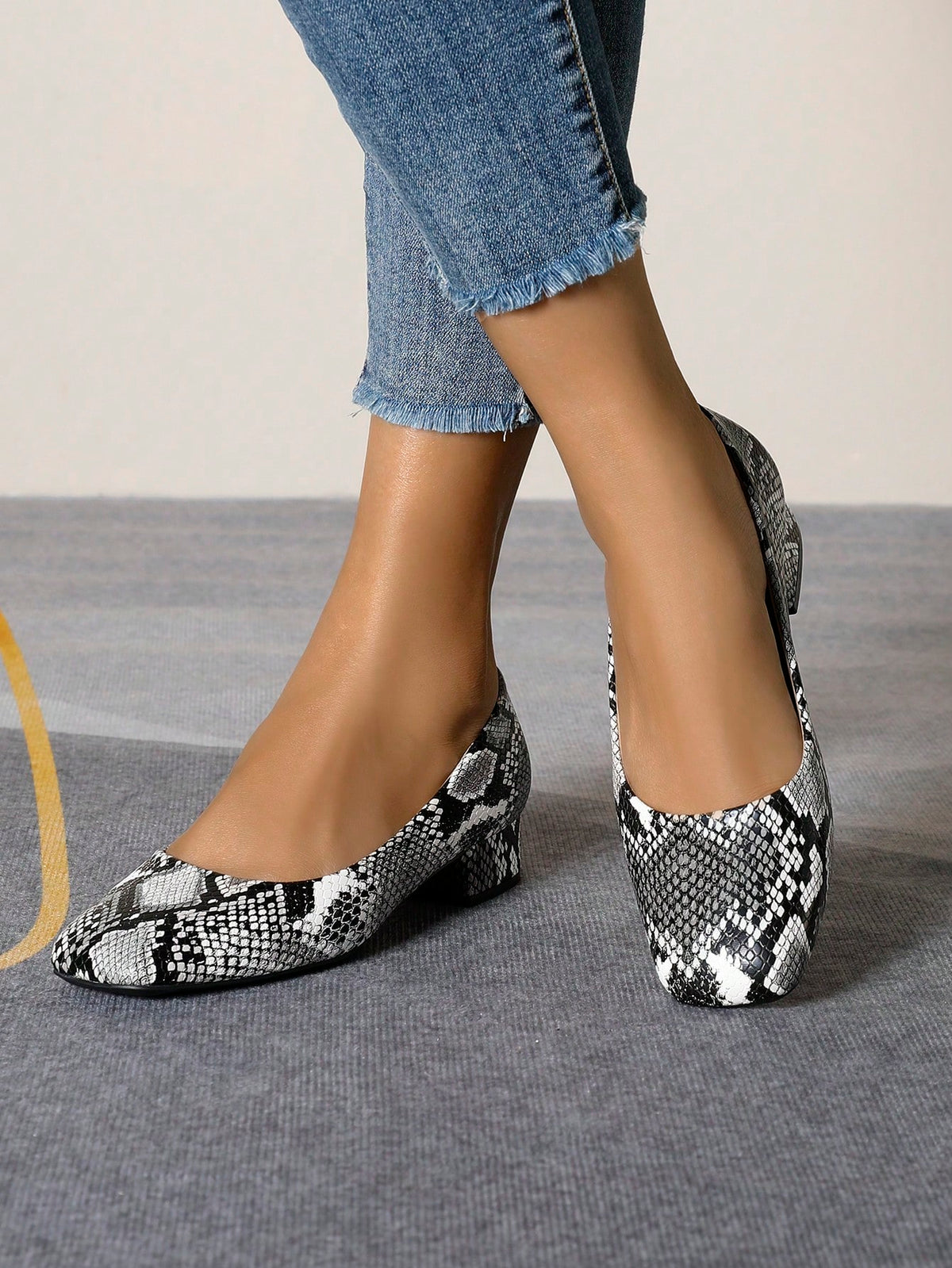 Platform Slip-On Loafers For Women, Square Toe, Soft Sole, Comfortable