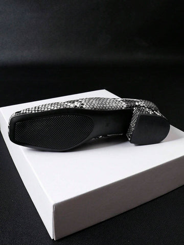 Platform Slip-On Loafers For Women, Square Toe, Soft Sole, Comfortable