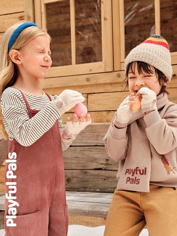 Playful Pals Young Girl Solid Color Pocket Loose Casual Jumpsuit With Straps, Autumn