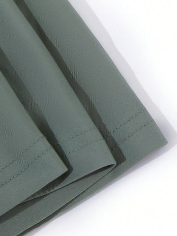 Plunging Neck Split Thigh Bridesmaid Dress