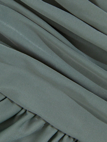 Plunging Neck Split Thigh Bridesmaid Dress