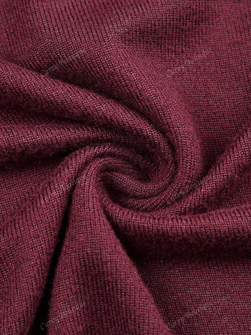 Plus Size Ladies Cross Collar Ruffle Hem Long Sleeve Dress Short Skirt