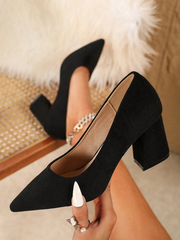 Plus Size Women's Thick Heel Dress Shoes High Heels Fashion Versatile